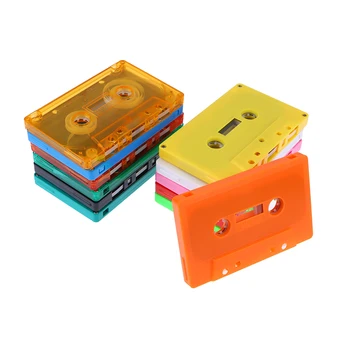1 шт. Цветной пустой чехол для кассеты Аудио Магнитная кассета для аудиозаписи, оболочка для кассеты, пустая кассета с катушки на катушку (без ленточного сердечника)
