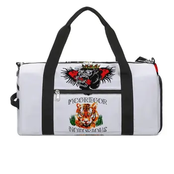 Спортивная сумка, вдохновленная татуировками Конора Макгрегора, с принтом ужасов Тигра и обезьяны, Оксфордские спортивные сумки, дизайнерская сумка для путешествий, Новинка, сумка для фитнеса
